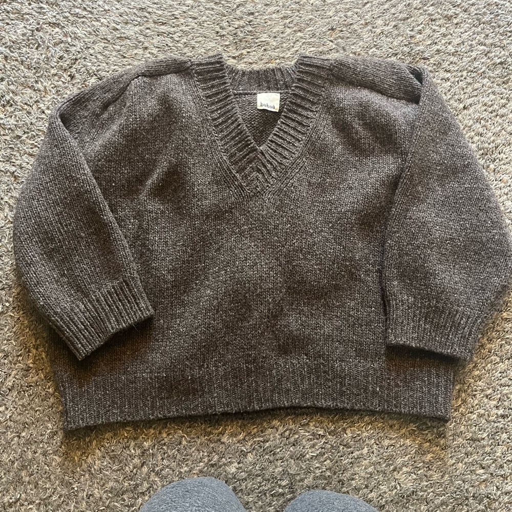 Babaa no29 V-Neck Sweater - Oak